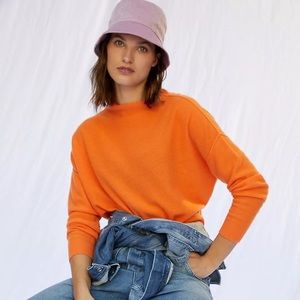 Anthropologie- Alani Cashmere Mock Neck Sweater - Orange XS